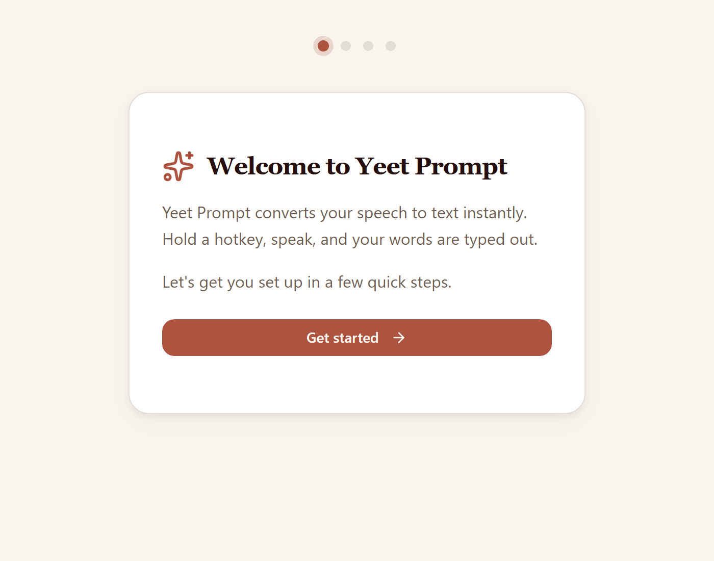 Yeet Prompt setup wizard