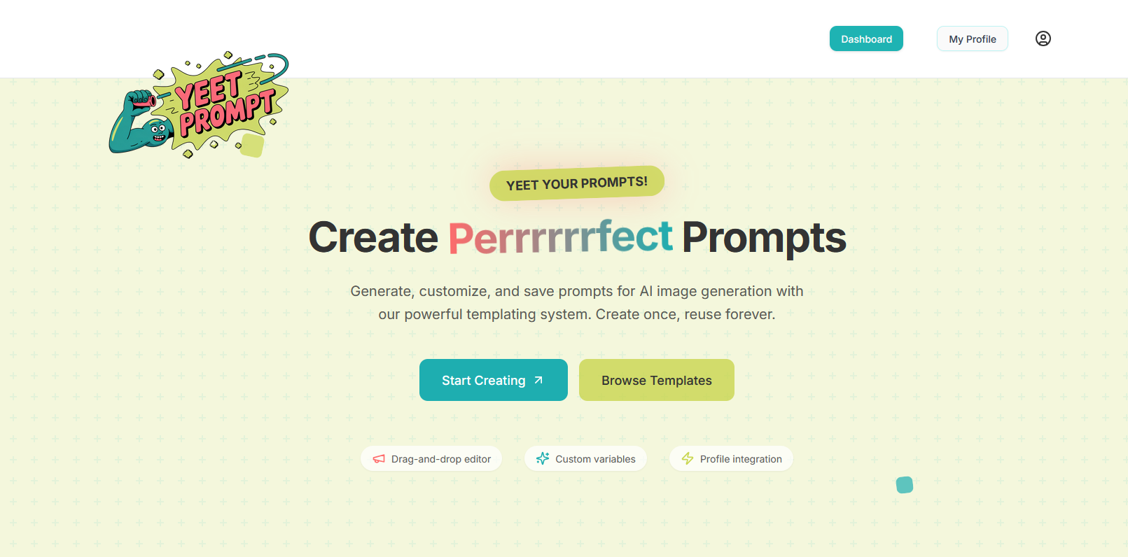 YeetPrompt Application Screenshot